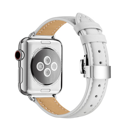 Slimming Butterfly Buckle Watchband For Apple Watch Series, 7 41mm / 6&SE&5&4 40mm / 3&2&1 38mm - DealBuddy