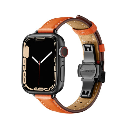 Slimming Butterfly Buckle Watchband For Apple Watch Series, 7 41mm / 6&SE&5&4 40mm / 3&2&1 38mm - DealBuddy