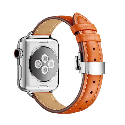 Slimming Butterfly Buckle Watchband For Apple Watch Series, 7 41mm / 6&SE&5&4 40mm / 3&2&1 38mm - DealBuddy