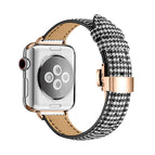 7 41mm / 6&SE&5&4 40mm / 3&2&1 38mm / Houndstooth Black Rose Gold