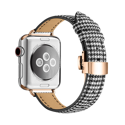 Slimming Butterfly Buckle Watchband For Apple Watch Series, 7 41mm / 6&SE&5&4 40mm / 3&2&1 38mm - DealBuddy