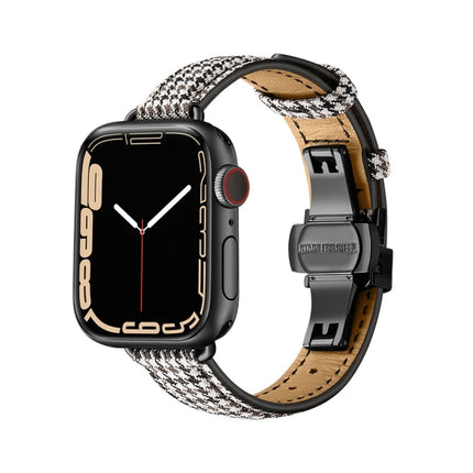 Slimming Butterfly Buckle Watchband For Apple Watch Series, 7 41mm / 6&SE&5&4 40mm / 3&2&1 38mm - DealBuddy