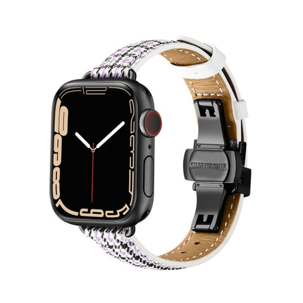 Slimming Butterfly Buckle Watchband For Apple Watch Series, 7 41mm / 6&SE&5&4 40mm / 3&2&1 38mm - DealBuddy