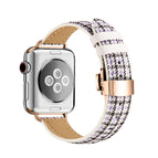 7 41mm / 6&SE&5&4 40mm / 3&2&1 38mm / Houndstooth Purple Rose Gold