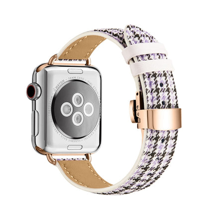 Slimming Butterfly Buckle Watchband For Apple Watch Series, 7 41mm / 6&SE&5&4 40mm / 3&2&1 38mm - DealBuddy