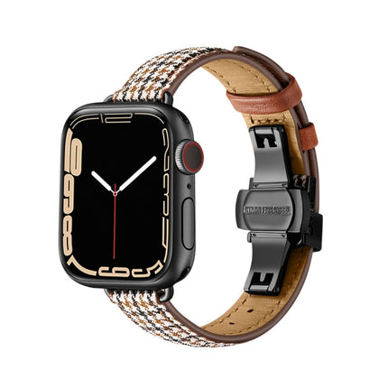 Slimming Butterfly Buckle Watchband For Apple Watch Series, 7 41mm / 6&SE&5&4 40mm / 3&2&1 38mm - DealBuddy