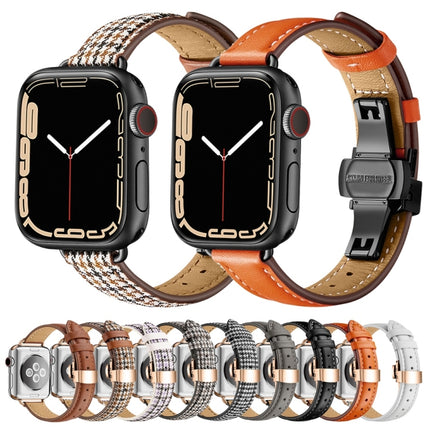 Slimming Butterfly Buckle Watchband For Apple Watch Series