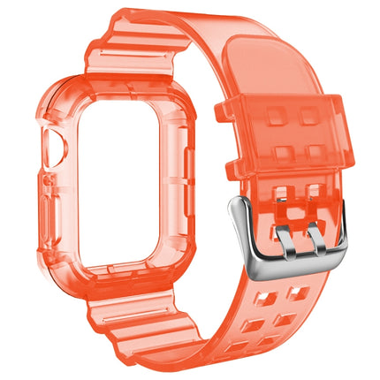 Transparent Watch Band For Apple Watch Series 8&7 45mm / SE 2&6&SE&5&4 44mm / 3&2&1 42mm(Transparent Brown)