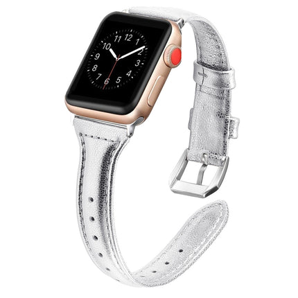 Genuine Leather Watch Band For Apple Watch Series, 7 41mm / 6&SE&5&4 40mm / 3&2&1 38mm, 7 45mm / 6&SE&5&4 44mm / 3&2&1 42mm - DealBuddy