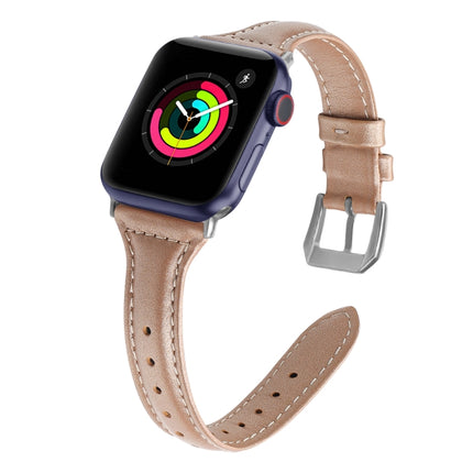 Genuine Leather Watch Band For Apple Watch Series, 7 41mm / 6&SE&5&4 40mm / 3&2&1 38mm, 7 45mm / 6&SE&5&4 44mm / 3&2&1 42mm - DealBuddy