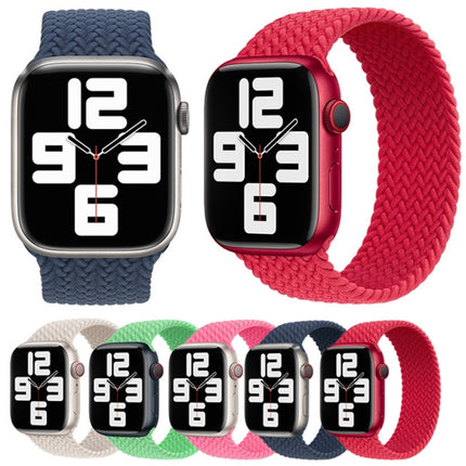 Nylon Braided Watch Band For Apple Watch Series 7 45mm / 6&SE&5&4 44mm / 3&2&1 42mm, 135mm, 150mm, 165mm - DealBuddy