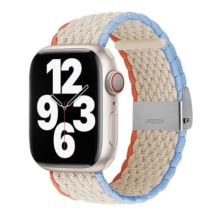 Nylon Braid Watch Band For Apple Watch Series, 7 41mm / 6&SE&5&4 40mm / 3&2&1 38mm - DealBuddy