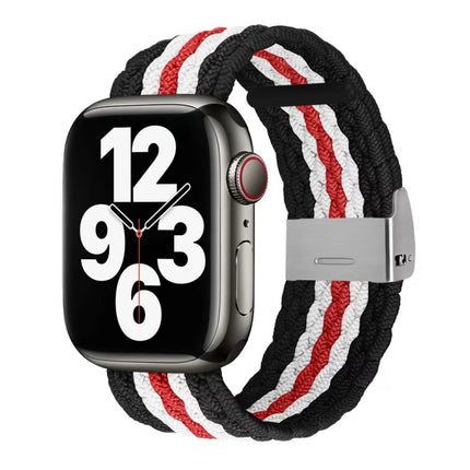 Nylon Braid Watch Band For Apple Watch Series, 7 41mm / 6&SE&5&4 40mm / 3&2&1 38mm - DealBuddy