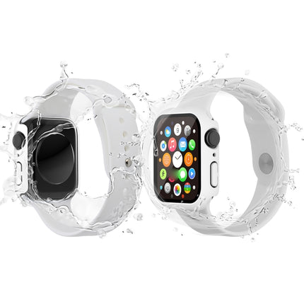 Waterproof PC+Tempered Film Watch Case, For Apple Watch Series 9 / 8 / 7 41mm, For Apple Watch Series 9 / 8 / 7 45mm - DealBuddy
