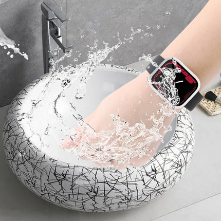 Waterproof PC+Tempered Film Watch Case, For Apple Watch Series 9 / 8 / 7 41mm, For Apple Watch Series 9 / 8 / 7 45mm - DealBuddy