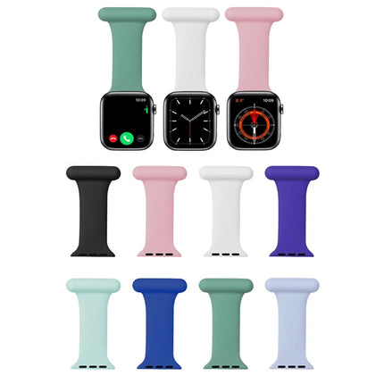 Silicone Nurse Watch Band For Apple Watch Series, 7 45mm / 6&SE&5&4 44mm / 3&2&1 42mm, 7 41mm / 6&SE&5&4 40mm / 3&2&1 38mm - DealBuddy