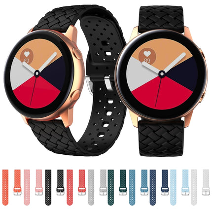 Weave Texture Silicone Watch Band, For Samsung Galaxy Watch4 40/44mm, For Samsung Galaxy Watch4 Classic 42/46mm - DealBuddy