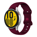 For Samsung Galaxy Watch4 Classic 46mm / Watch4 44mm / Wine Red