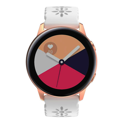 Plum Blossom Hollowed Silicone Watch Band, For Samsung Galaxy Watch4 40/44mm, For Samsung Galaxy Watch4 Classic 42/46mm - DealBuddy