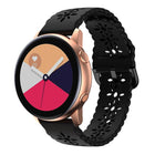 Plum Blossom Hollowed Silicone Watch Band, For Samsung Galaxy Watch4 40/44mm, For Samsung Galaxy Watch4 Classic 42/46mm - DealBuddy