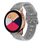 Plum Blossom Hollowed Silicone Watch Band, For Samsung Galaxy Watch4 40/44mm, For Samsung Galaxy Watch4 Classic 42/46mm - DealBuddy