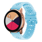 Plum Blossom Hollowed Silicone Watch Band, For Samsung Galaxy Watch4 40/44mm, For Samsung Galaxy Watch4 Classic 42/46mm - DealBuddy