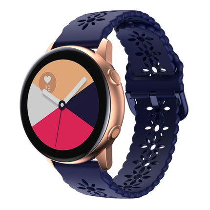 Plum Blossom Hollowed Silicone Watch Band, For Samsung Galaxy Watch4 40/44mm, For Samsung Galaxy Watch4 Classic 42/46mm - DealBuddy