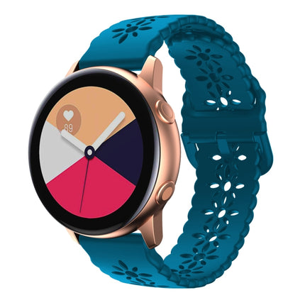 Plum Blossom Hollowed Silicone Watch Band, For Samsung Galaxy Watch4 40/44mm, For Samsung Galaxy Watch4 Classic 42/46mm - DealBuddy