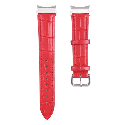 Slub Texture Leather Watch Band, For Samsung Galaxy Watch4 40mm/44mm - DealBuddy
