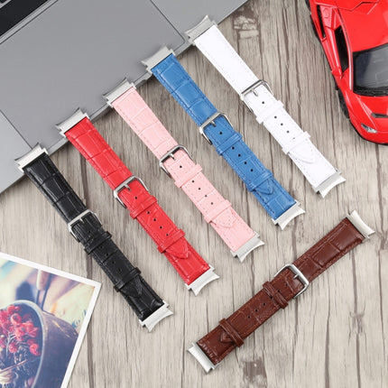 Slub Texture Leather Watch Band, For Samsung Galaxy Watch4 40mm/44mm - DealBuddy