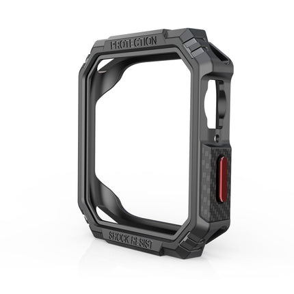 Carbon Fiber Contrast Color Protective Case, For Apple Watch Series 9 / 8 / 7 41mm, For Apple Watch Series 9 / 8 / 7 45mm, For Apple Watch Series 6 & SE & 5 & 4 44mm, For Apple Watch Series 6 & SE & 5 & 4 40mm - DealBuddy