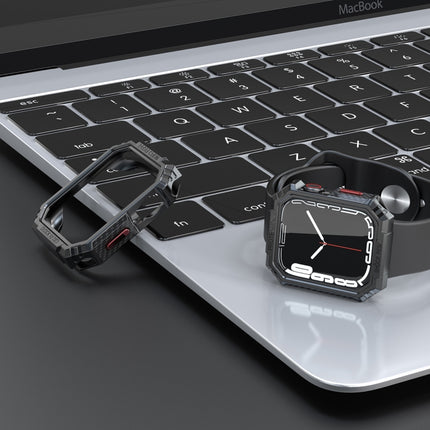 Carbon Fiber Contrast Color Protective Case, For Apple Watch Series 9 / 8 / 7 41mm, For Apple Watch Series 9 / 8 / 7 45mm, For Apple Watch Series 6 & SE & 5 & 4 44mm, For Apple Watch Series 6 & SE & 5 & 4 40mm - DealBuddy