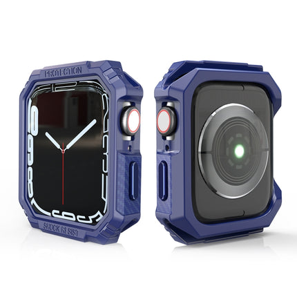 Carbon Fiber Contrast Color Protective Case, For Apple Watch Series 9 / 8 / 7 41mm, For Apple Watch Series 9 / 8 / 7 45mm, For Apple Watch Series 6 & SE & 5 & 4 44mm, For Apple Watch Series 6 & SE & 5 & 4 40mm - DealBuddy