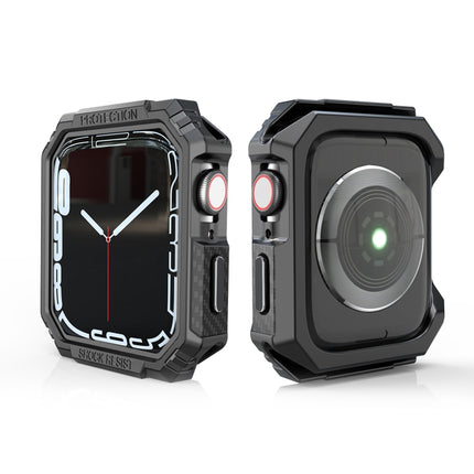 Carbon Fiber Contrast Color Protective Case, For Apple Watch Series 9 / 8 / 7 41mm, For Apple Watch Series 9 / 8 / 7 45mm, For Apple Watch Series 6 & SE & 5 & 4 44mm, For Apple Watch Series 6 & SE & 5 & 4 40mm - DealBuddy