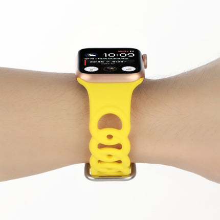 Hollow Silicone Watch Band For Apple Watch Series, 7 41mm / 6&SE&5&4 40mm / 3&2&1 38mm, 7 45mm / 6&SE&5&4 44mm / 3&2&1 42mm - DealBuddy