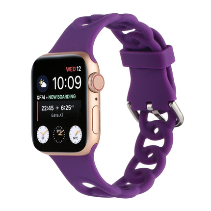 Hollow Silicone Watch Band For Apple Watch Series, 7 41mm / 6&SE&5&4 40mm / 3&2&1 38mm, 7 45mm / 6&SE&5&4 44mm / 3&2&1 42mm - DealBuddy