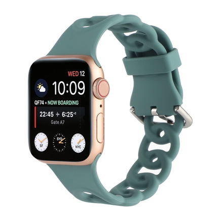 Hollow Silicone Watch Band For Apple Watch Series, 7 41mm / 6&SE&5&4 40mm / 3&2&1 38mm, 7 45mm / 6&SE&5&4 44mm / 3&2&1 42mm - DealBuddy