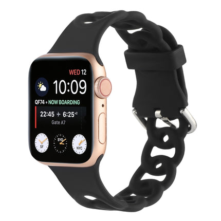 Hollow Silicone Watch Band For Apple Watch Series, 7 41mm / 6&SE&5&4 40mm / 3&2&1 38mm, 7 45mm / 6&SE&5&4 44mm / 3&2&1 42mm - DealBuddy