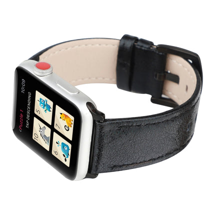 Glitter Genuine Leather Watch Band For Apple Watch Series, 7 41mm / 6&SE&5&4 40mm / 3&2&1 38mm, 7 45mm / 6&SE&5&4 44mm / 3&2&1 42mm - DealBuddy
