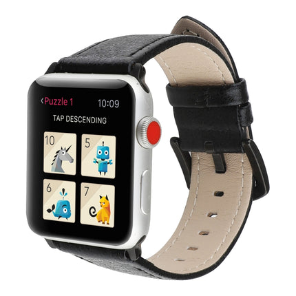 Glitter Genuine Leather Watch Band For Apple Watch Series, 7 41mm / 6&SE&5&4 40mm / 3&2&1 38mm, 7 45mm / 6&SE&5&4 44mm / 3&2&1 42mm - DealBuddy