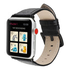 Glitter Genuine Leather Watch Band For Apple Watch Series, 7 41mm / 6&SE&5&4 40mm / 3&2&1 38mm, 7 45mm / 6&SE&5&4 44mm / 3&2&1 42mm - DealBuddy