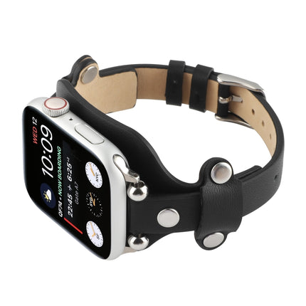 Bracelet Genuine Leather Watch Band For Apple Watch Series, 7 41mm / 6&SE&5&4 40mm / 3&2&1 38mm, 7 45mm / 6&SE&5&4 44mm / 3&2&1 42mm - DealBuddy