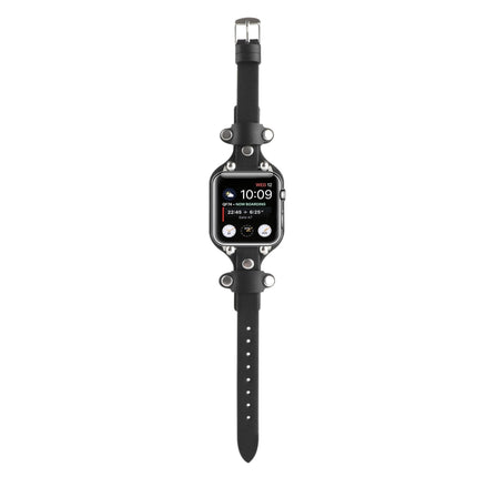 Bracelet Genuine Leather Watch Band For Apple Watch Series, 7 41mm / 6&SE&5&4 40mm / 3&2&1 38mm, 7 45mm / 6&SE&5&4 44mm / 3&2&1 42mm - DealBuddy