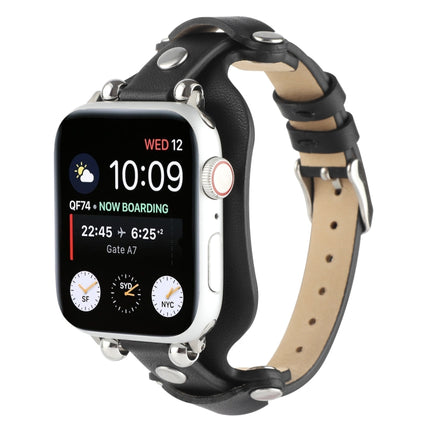 Bracelet Genuine Leather Watch Band For Apple Watch Series, 7 41mm / 6&SE&5&4 40mm / 3&2&1 38mm, 7 45mm / 6&SE&5&4 44mm / 3&2&1 42mm - DealBuddy