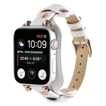 Bracelet Genuine Leather Watch Band For Apple Watch Series, 7 41mm / 6&SE&5&4 40mm / 3&2&1 38mm, 7 45mm / 6&SE&5&4 44mm / 3&2&1 42mm - DealBuddy