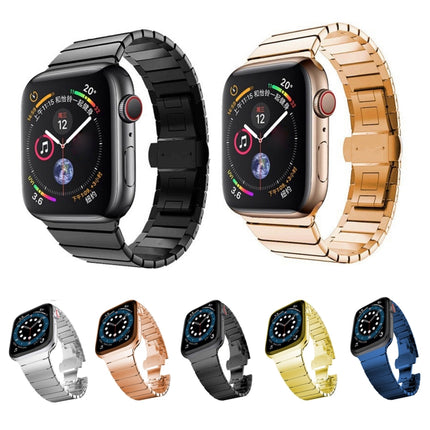 One-bead Steel Butterfly Buckle Watch Band For Apple Watch Series