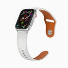 Nail Silver Buckle Leather Watch Band For Apple Watch Series