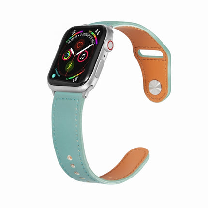 Nail Silver Buckle Leather Watch Band For Apple Watch Series, 7 41mm / 6&SE&5&4 40mm / 3&2&1 38mm, 7 45mm / 6&SE&5&4 44mm / 3&2&1 42mm - DealBuddy