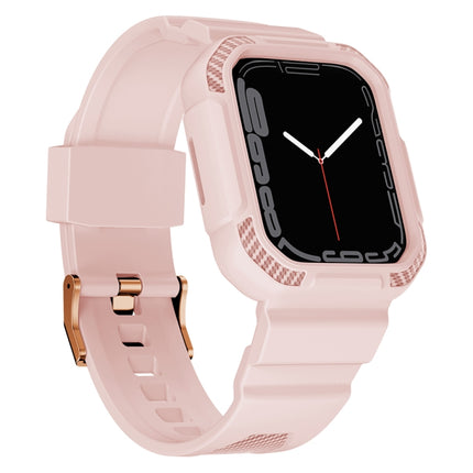Integrated Carbon Fiber Pattern Silicone Watch Band For Apple Watch Series, 7 41mm / 6&SE&5&4 40mm / 3&2&1 38mm, 7 45mm / 6&SE&5&4 44mm / 3&2&1 42mm - DealBuddy