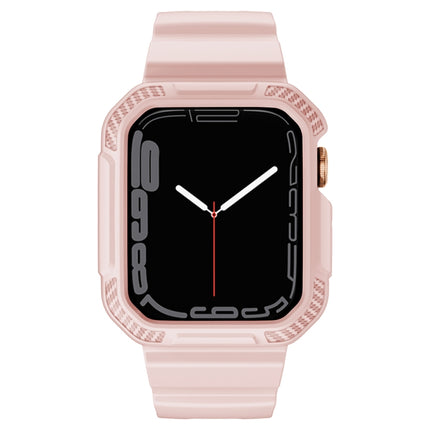 Integrated Carbon Fiber Pattern Silicone Watch Band For Apple Watch Series, 7 41mm / 6&SE&5&4 40mm / 3&2&1 38mm, 7 45mm / 6&SE&5&4 44mm / 3&2&1 42mm - DealBuddy